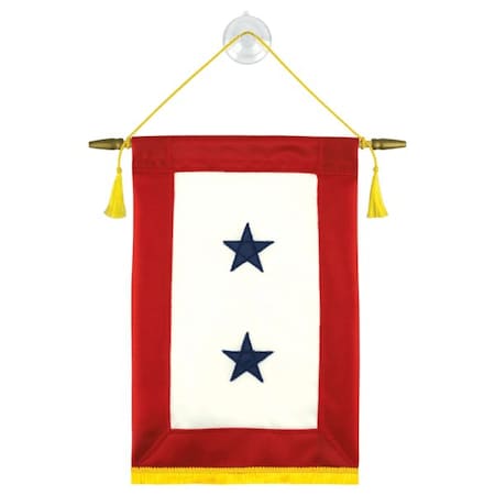 Global Flags Unlimited Blue Star Indoor Service Banner 12"x18" 2-Stars 203913